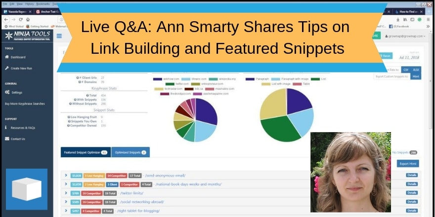 Ann Smarty 回答关于链接建设和精选片段