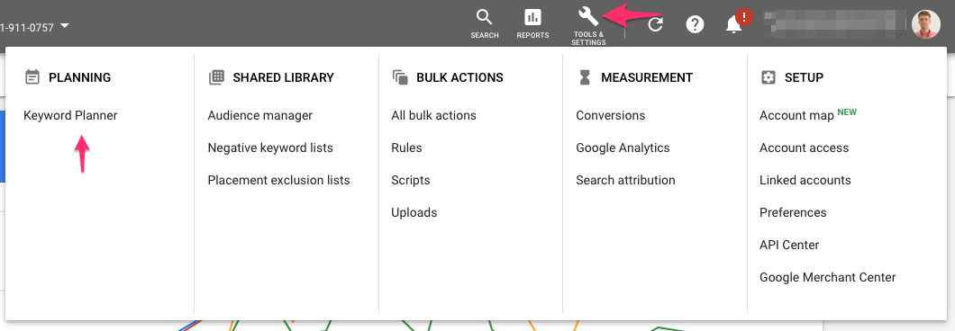 Planificator de cuvinte cheie google ads
