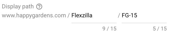 グーグル広告はパスのURLを表示します