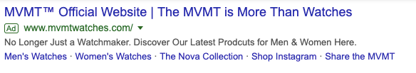 mvmt 付费谷歌搜索广告
