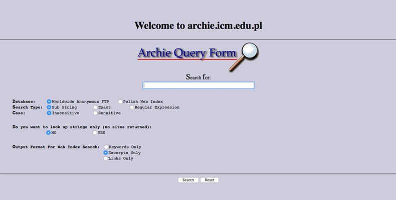 formularz zapytania archie