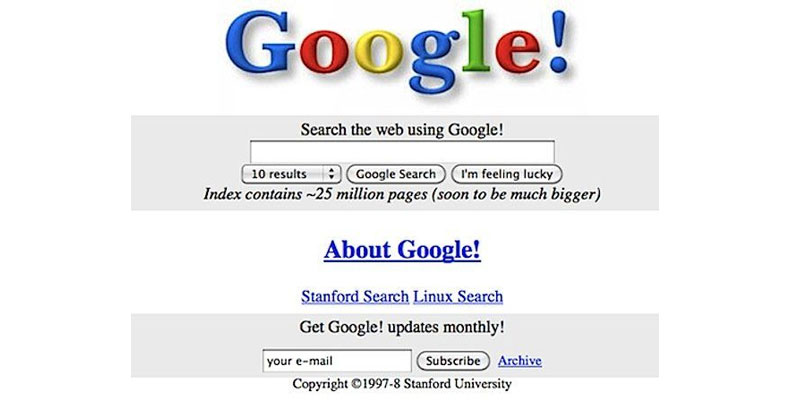 wczesne wyszukiwanie w google