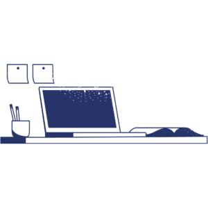 escritorio con laptop