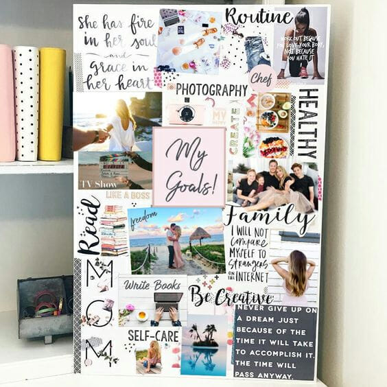 Beispiel für ein persönliches Vision Board