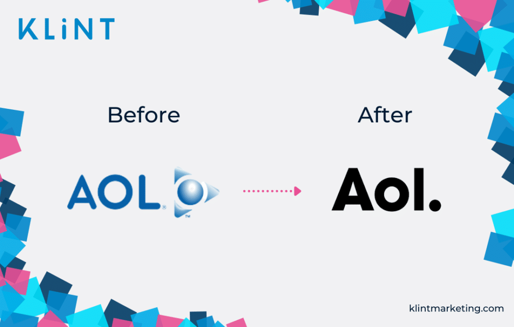 Rebranding Aol avant et après