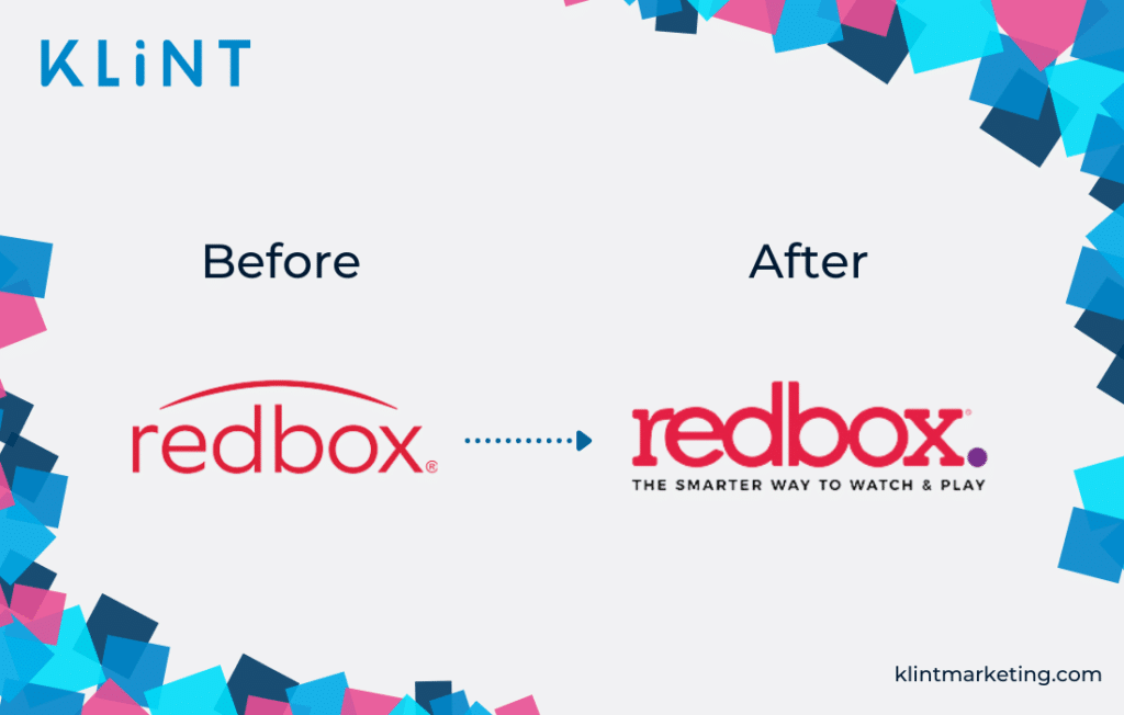 Rebranding Redbox avant et après