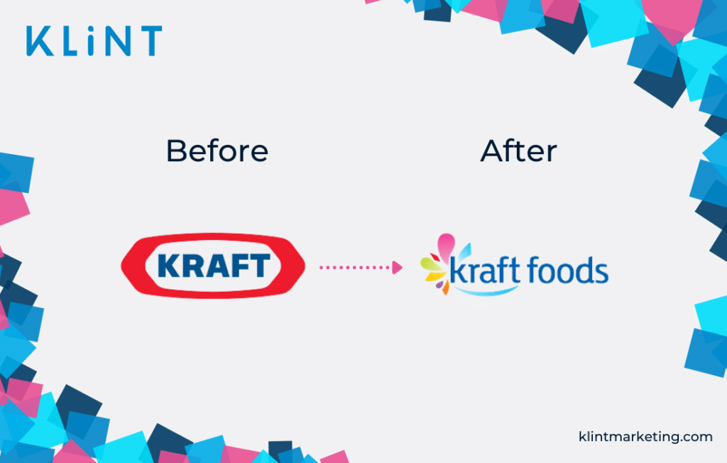 Échec du logo Kraft - avant et après