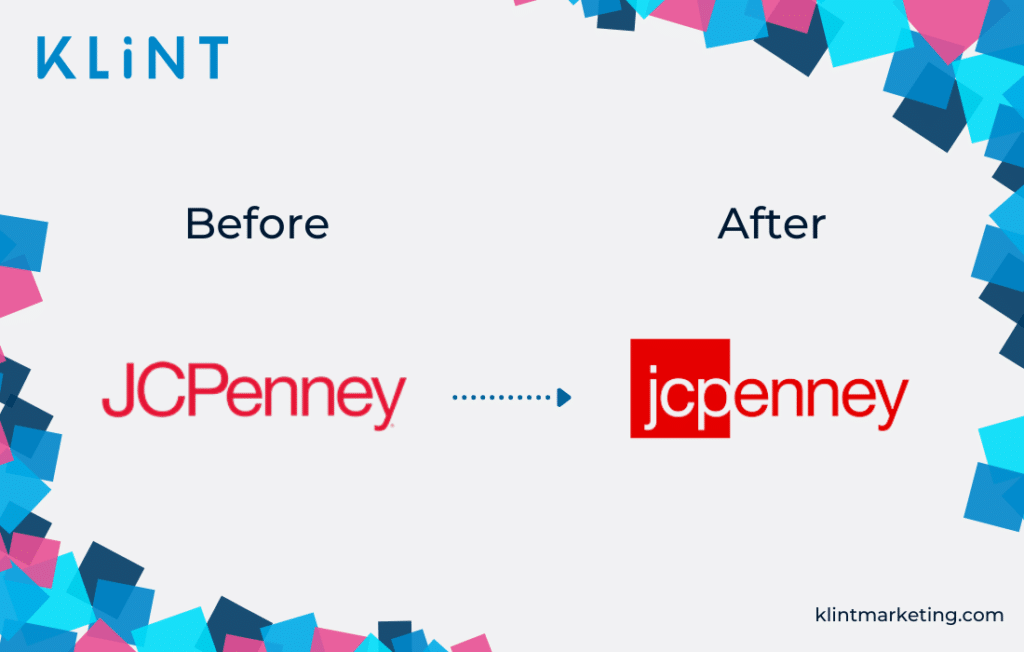 JCPenney rebranding avant et après