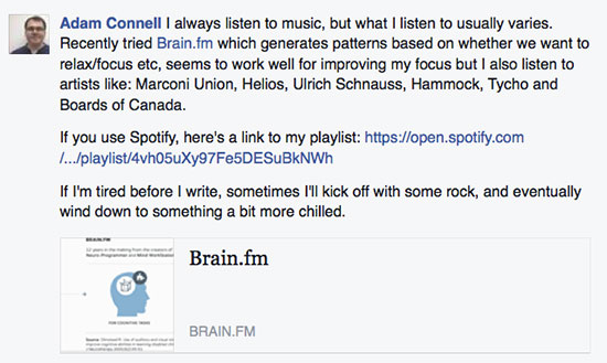 Adam Facebook Music