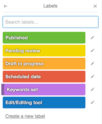 Trello etiketleri