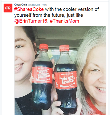 Przykład tweeta Coca Coli 5