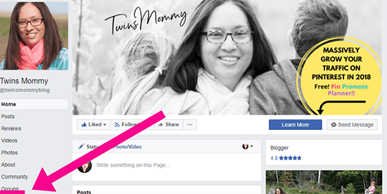 9Facebookページへのリンク