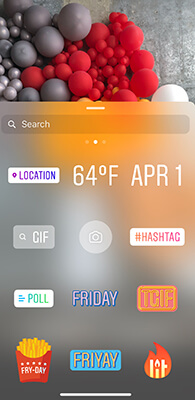 Funzionalità delle storie di Instagram