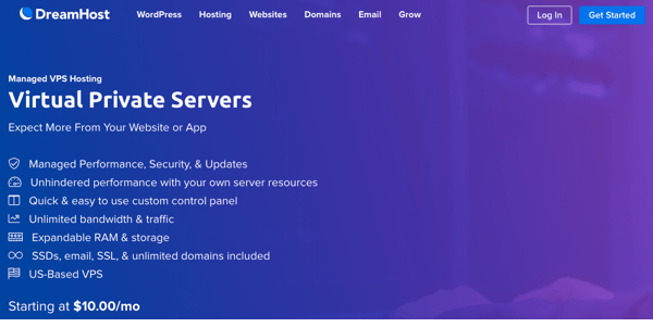 hosting vps dreamhost