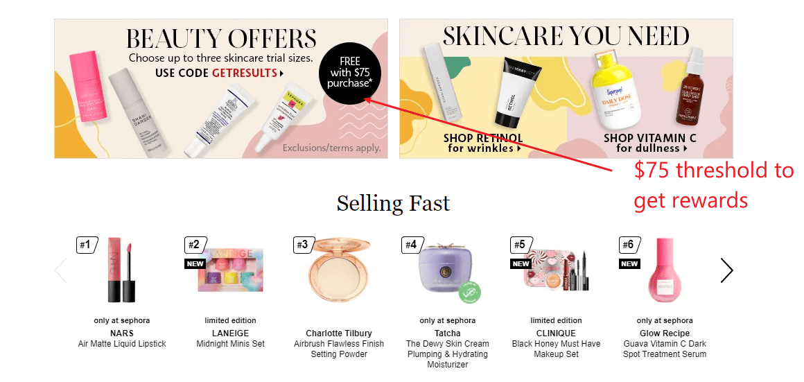 ambang batas sephora