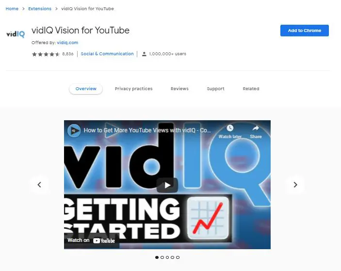 vidlQ Vision for Youtube - يجب استخدام ملحقات Chrome لتحسين محركات البحث