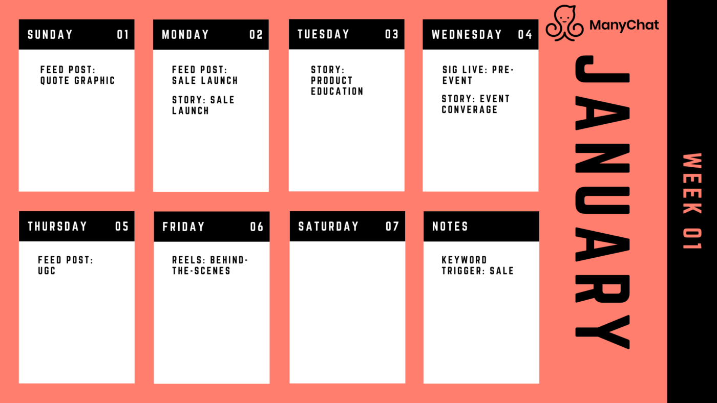 5 Contoh Kalender Konten Instagram Dan Cara Membuatny - vrogue.co
