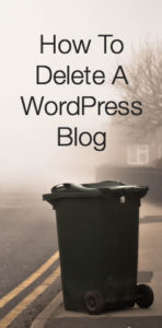 如何删除WordPress博客
