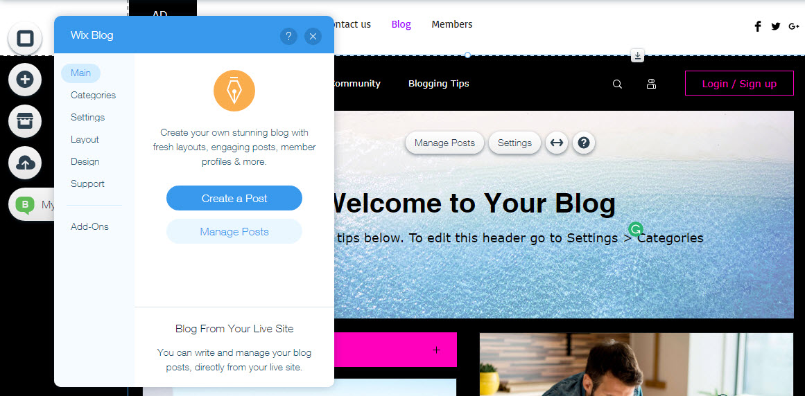 Buka Blog Wix