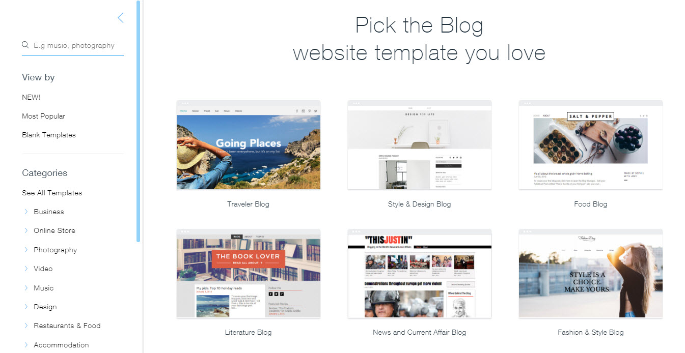Template blog
