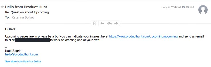 Ответ Product Hunt