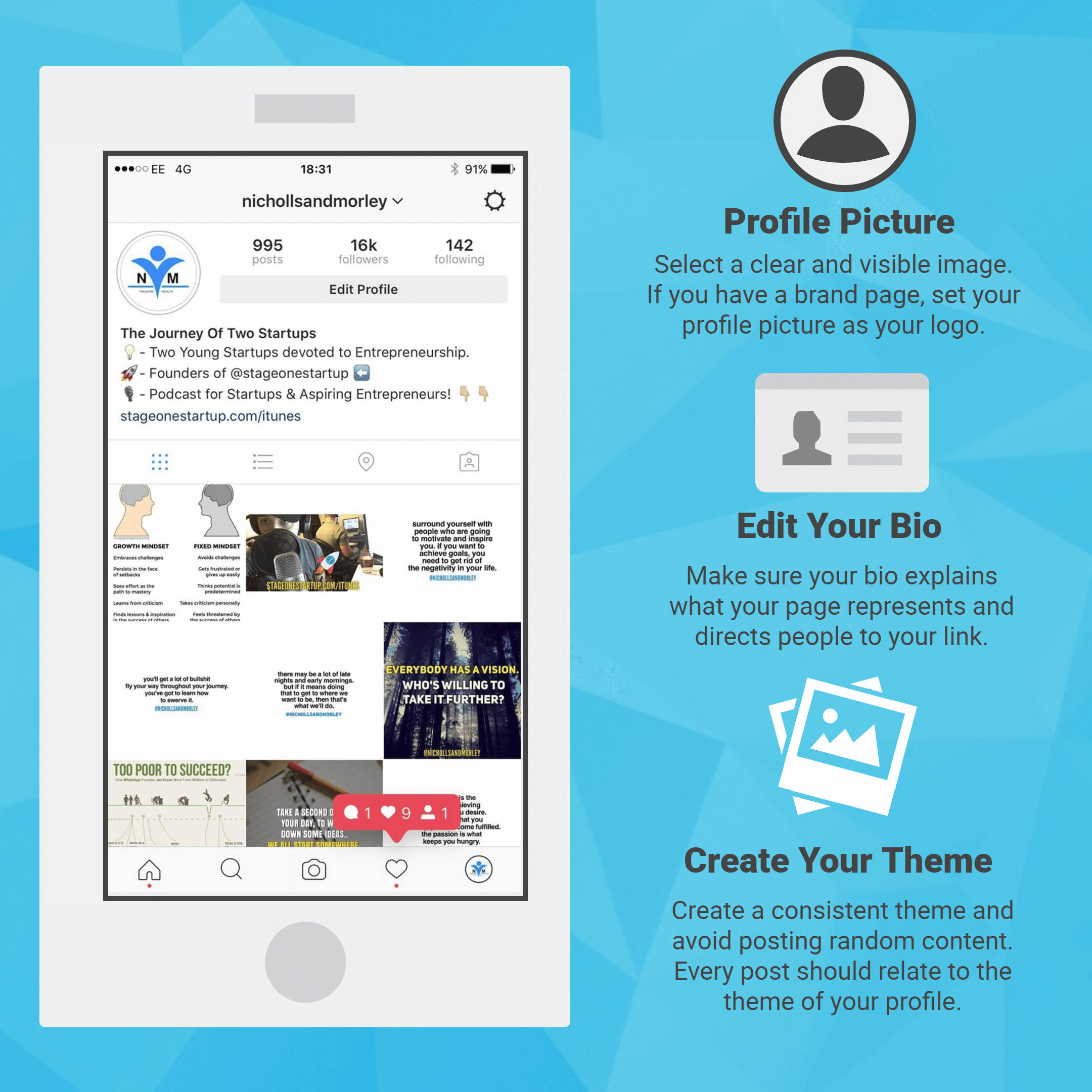 Instagram Tema Bilgi Grafiği