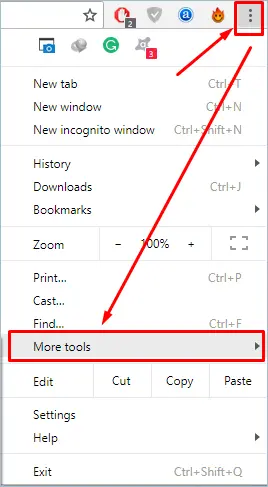 Buka Menu Chrome
