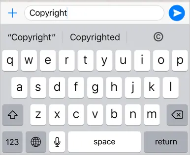 Suggerimento automatico per il copyright