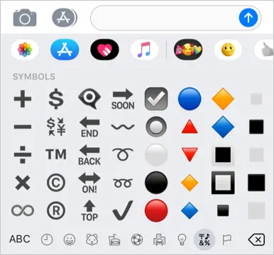 Simbolul dreptului de autor în iPhone