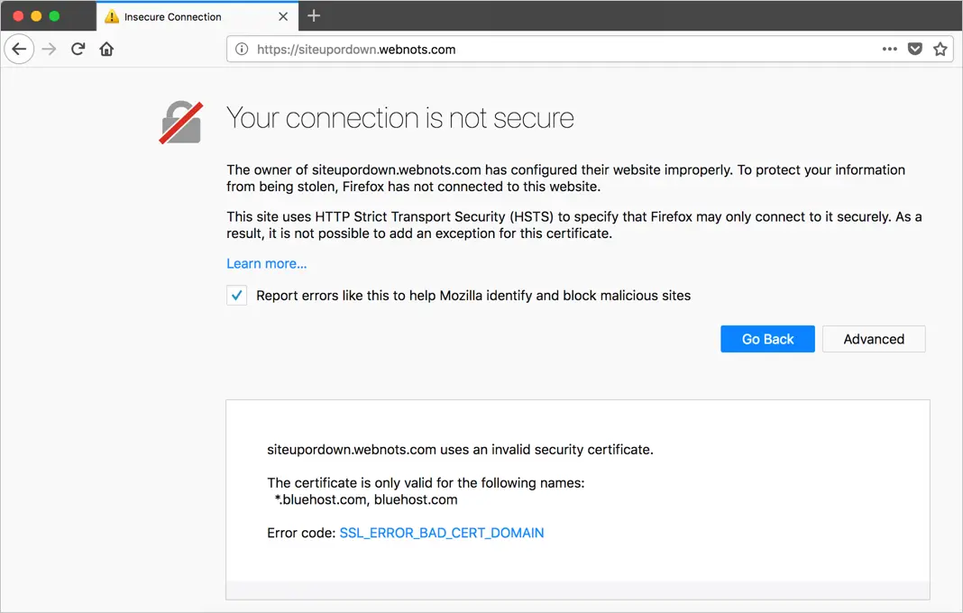 Firefox'ta Bağlantınız Güvenli Değil Mesajı