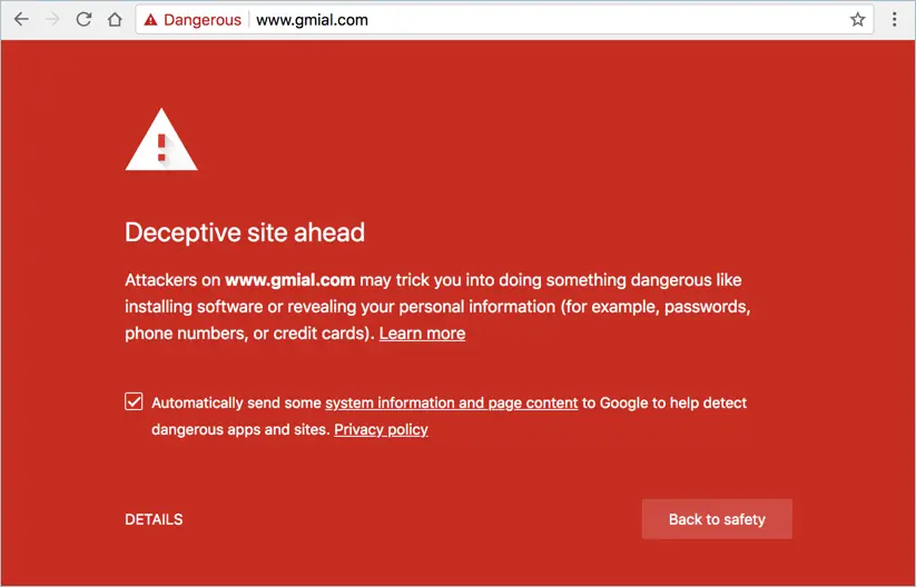 危険なサイト