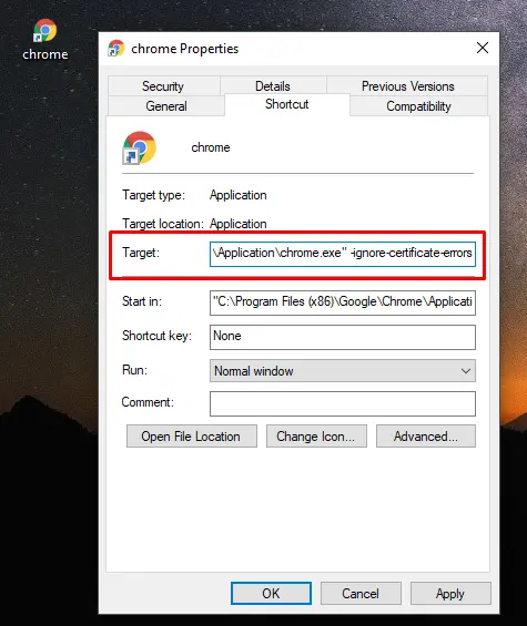 Chromeショートカットの変更