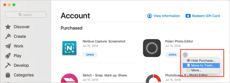 Удалить приложение из App Store