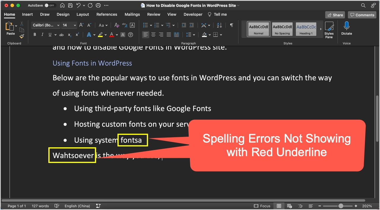 Erros de ortografia que não aparecem no Word