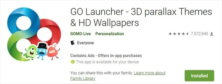 تطبيق Go Launcher