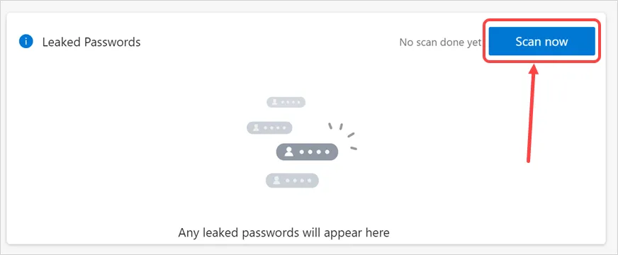 Auf durchgesickerte Passwörter scannen
