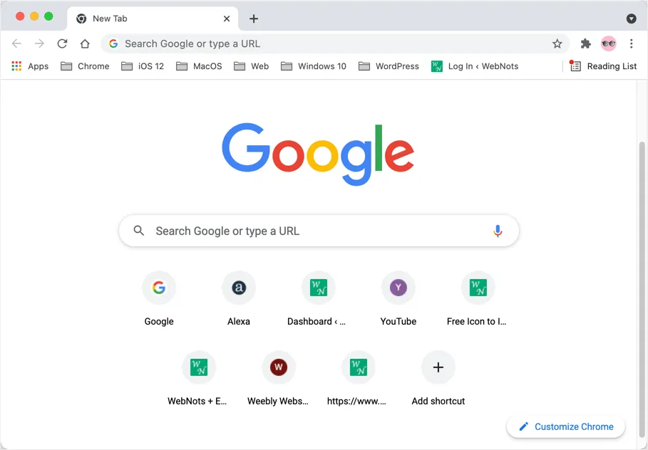 Google Chrome ใน Mac
