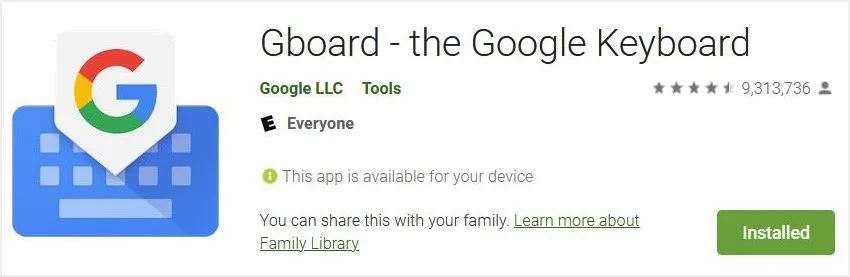 Gboard Google Play