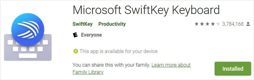 MicrosoftSwiftKeyキーボードGooglePlay
