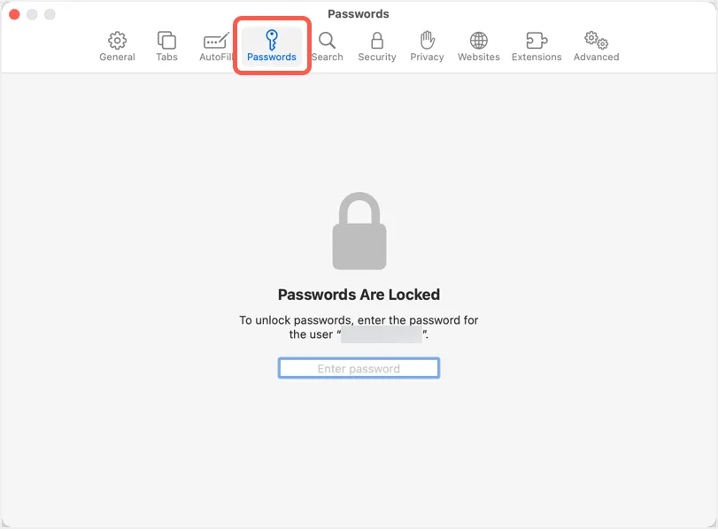 Safariパスワードマネージャー