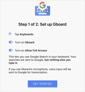 iPhoneでGboardをセットアップする