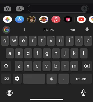 iPhoneのGboardキーボードレイアウト