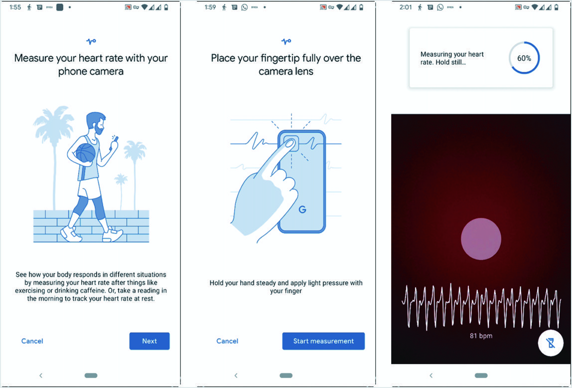 GoogleFitで心拍数を確認する