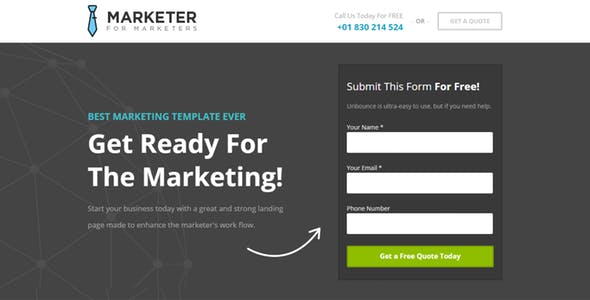 landing page for sales funnel