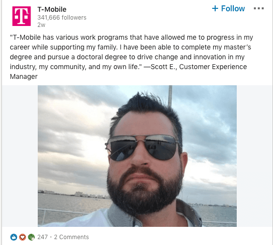 T-Mobile Mitarbeitergeschichte