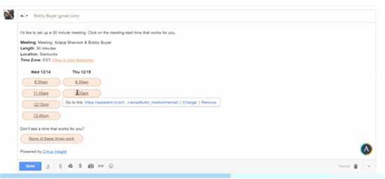 ภาพหน้าจอของ Assistant.to