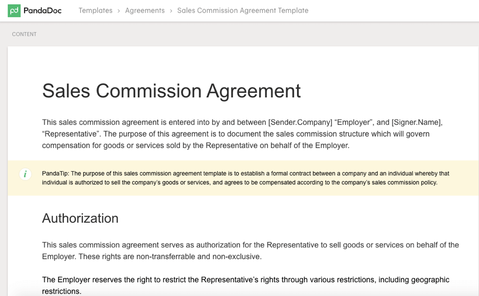 Contrato de Comissão de Vendas