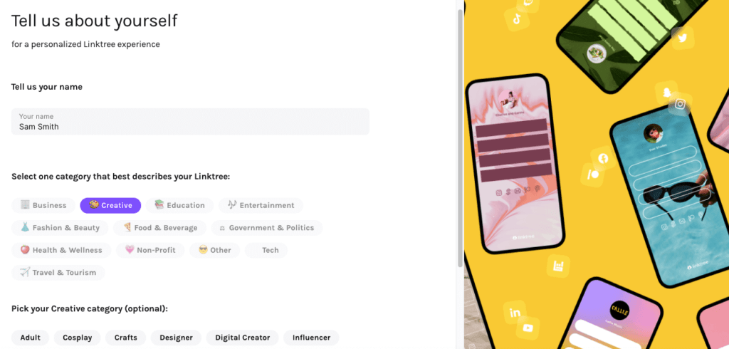 La page Linktree nous parle de vous.