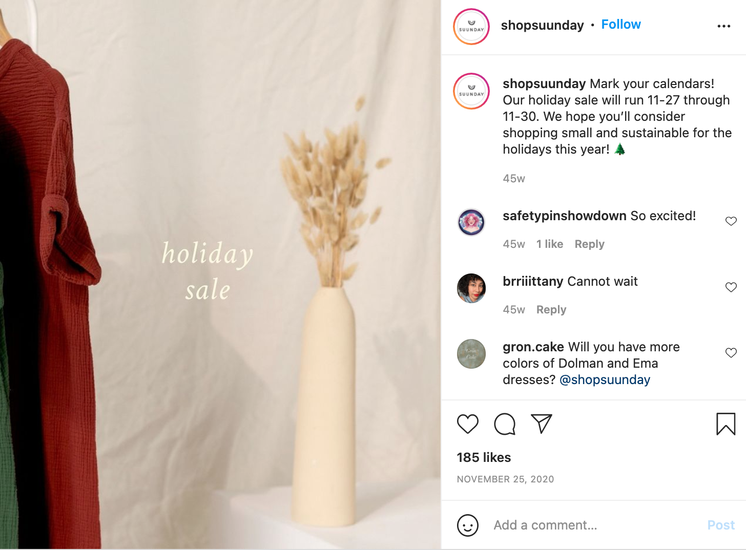 Shopsunday Instagram
