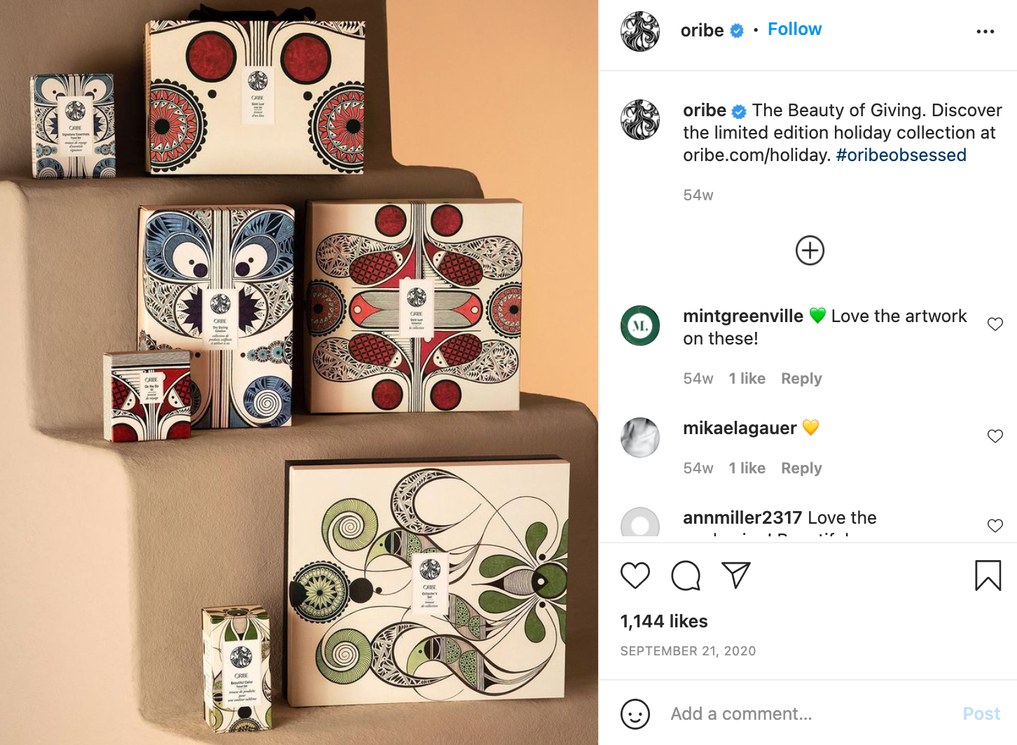 oribe instagram